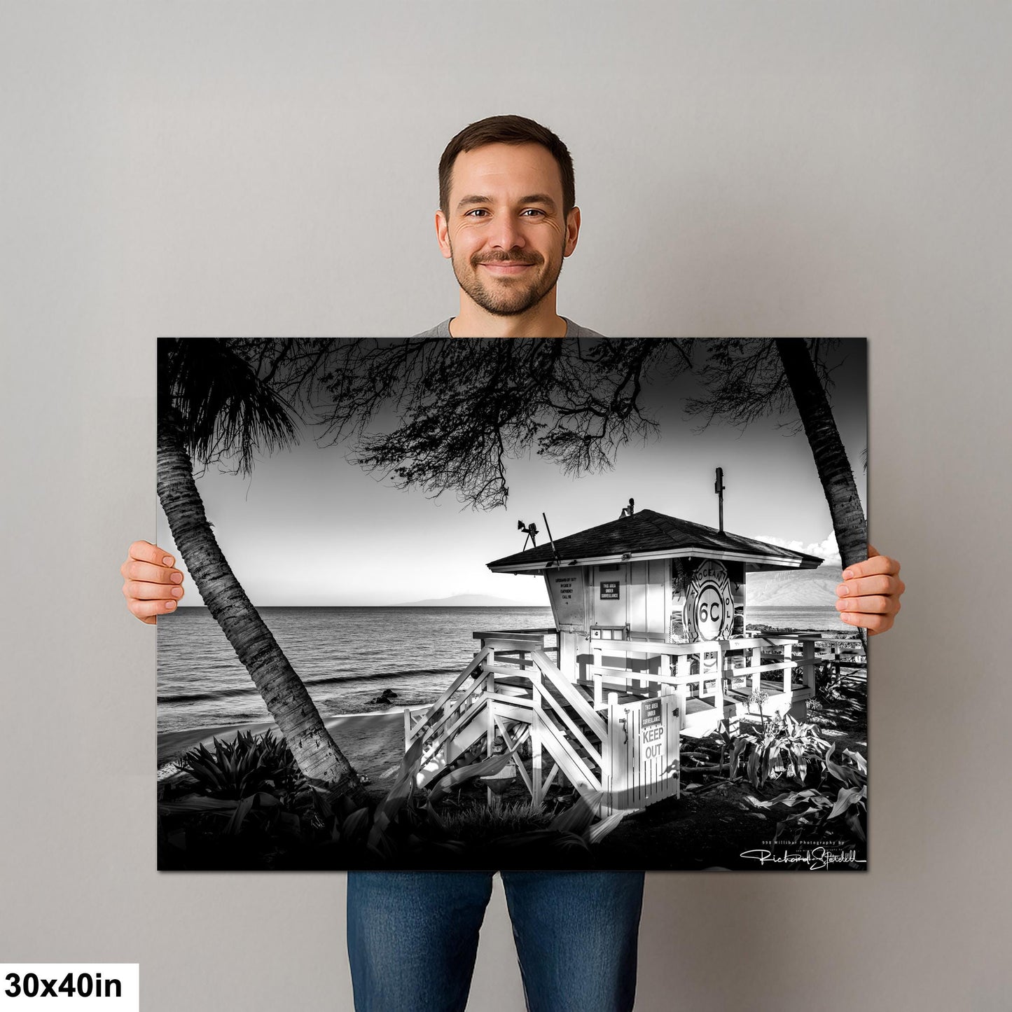 Maui Lifeguard Photo Print - Coastal Wall Art | Ready to Hang Canvas, Premium Paper