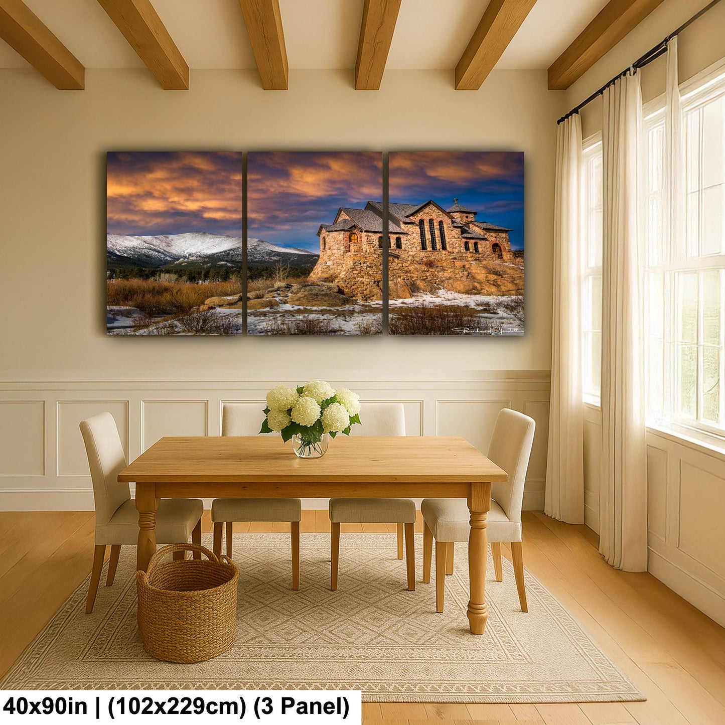 Rocky Mountain Chapel Print: Colorado Nature Wall Art (Canvas, Metal or Paper)
