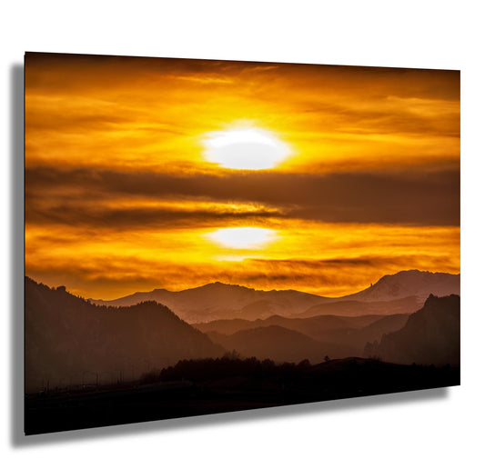 Colorado Sunset Wall Art - Mountain Landscape Art | Vibrant Acrylic Print