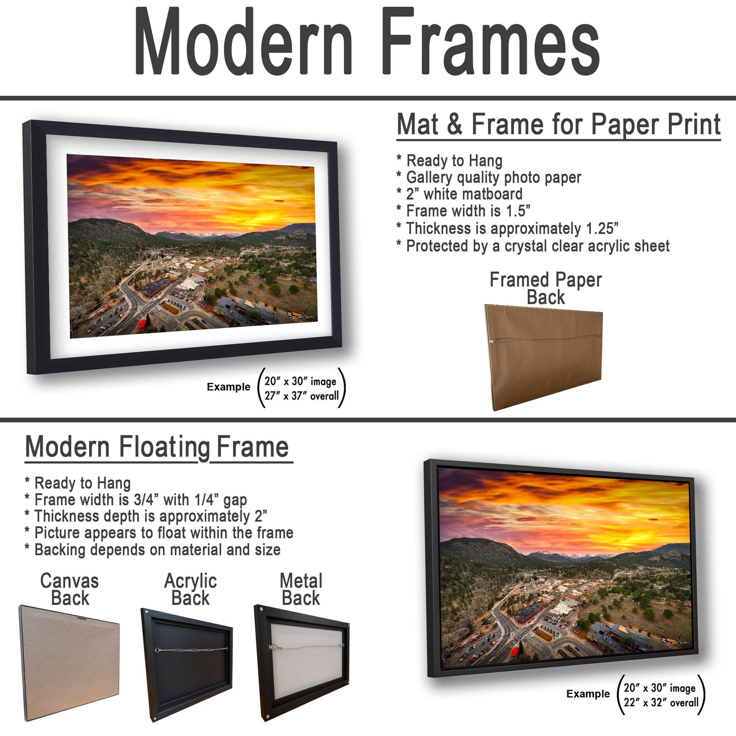 Rocky Mountain Wall Art - Estes Park Print | Premium Photo Paper & Canvas