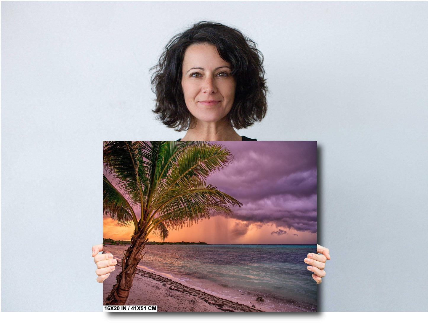 Tulum Tropical Wall Art – Vibrant Beach Scene Canvas & Aluminum Metal Print