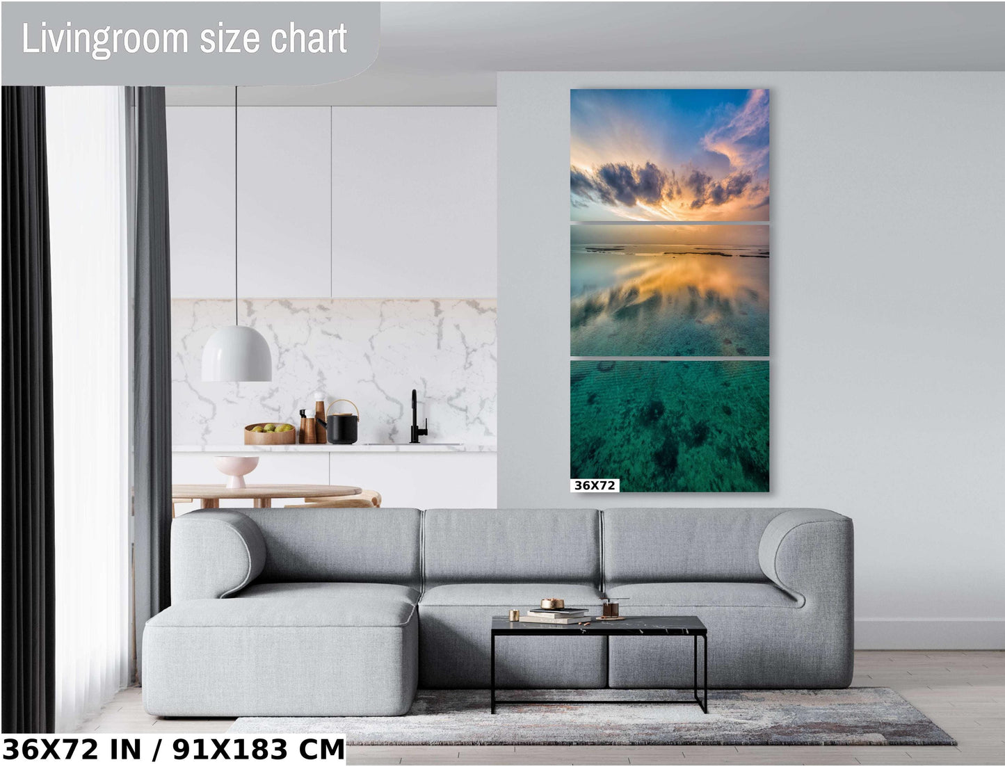 Florida Keys Sunset Art - Tropical Seascape Decor | Aerial Ocean Photography Print