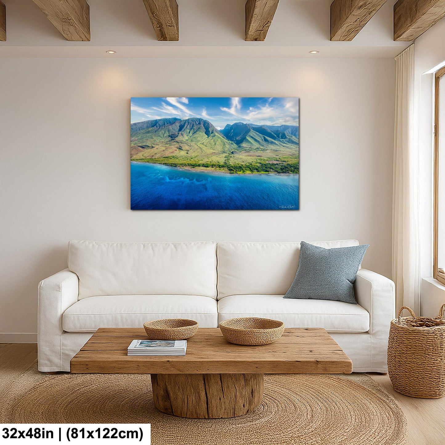 Maui Island Wall Art - Vibrant Hawaiian Landscape Art | Coastal Colors Decor