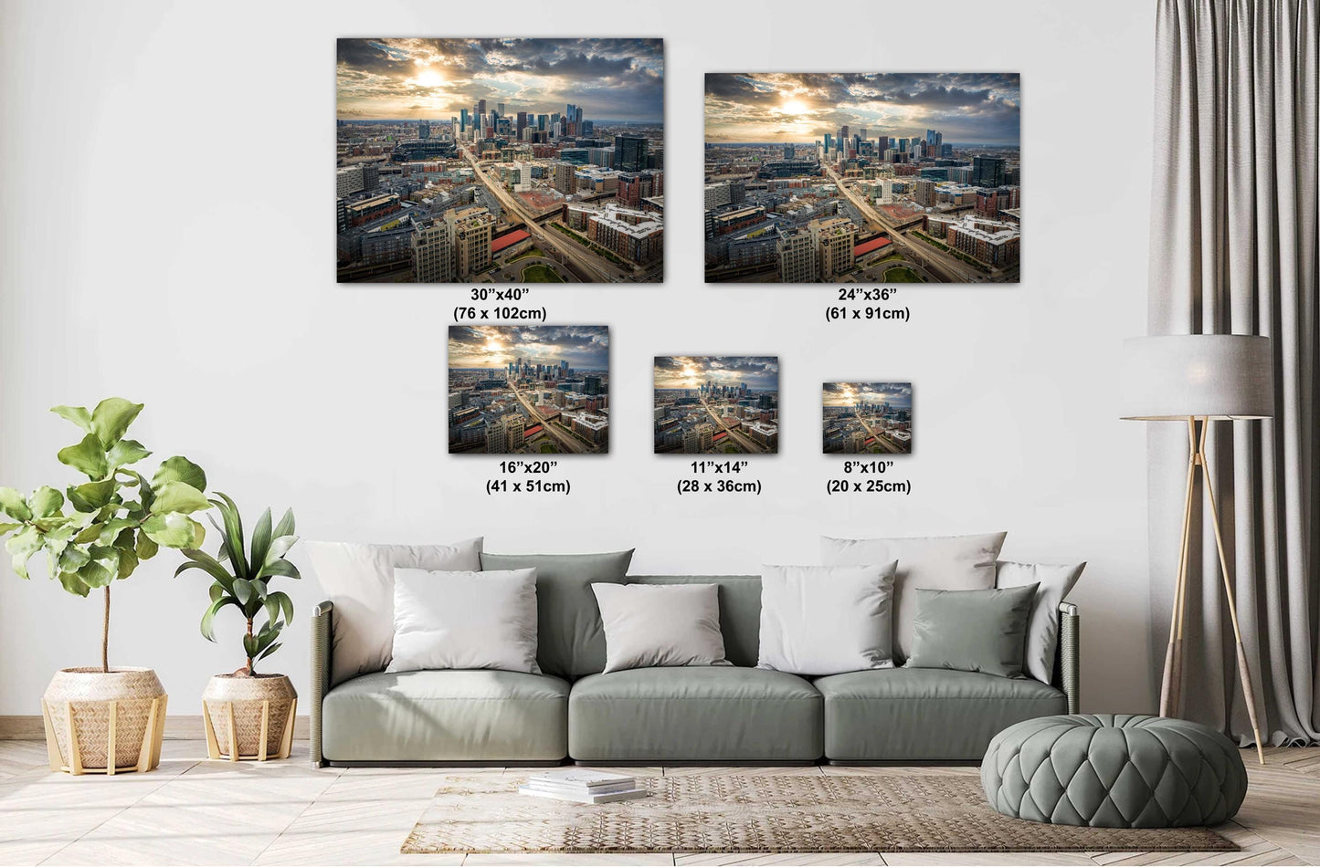 Denver Skyline Wall Art - Modern Cityscape Decor | Union Station Print for Home & Office