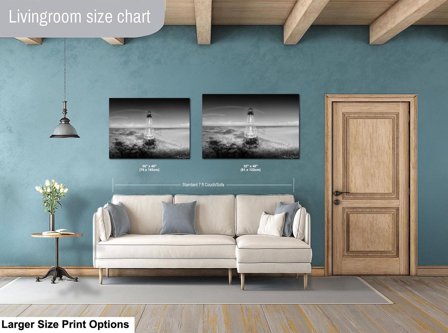 Florida Keys Lighthouse Print, Alligator Reef, Islamorada (Coastal Wall Art)