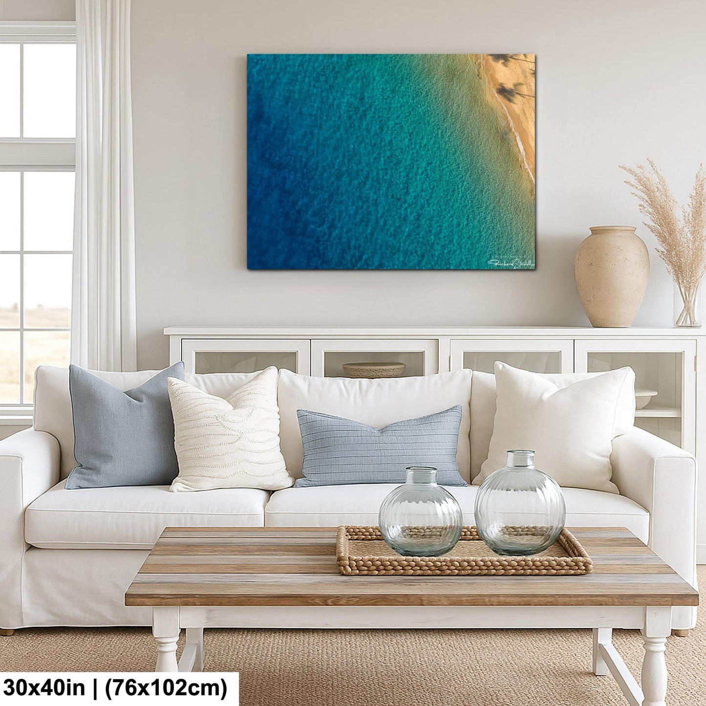 Sea Turtle Wall Art: Maui Ocean View - Tropical Coastal Decor