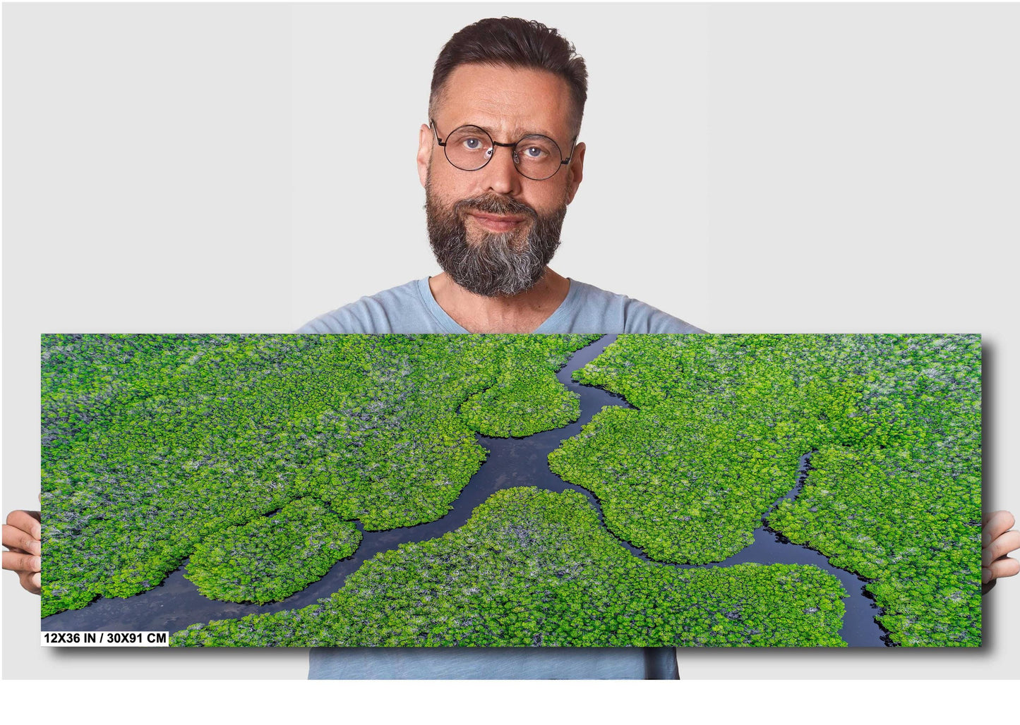 Aerial Mangrove Wall Art - Nature Photography Canvas | Eco-Friendly Tropical Décor