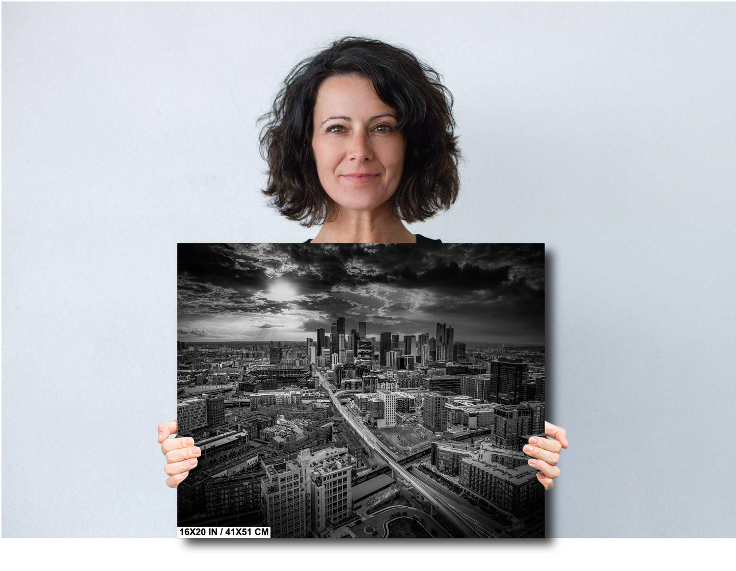 Denver Skyline Wall Art – Modern Cityscape Decor Featuring Union Station Print