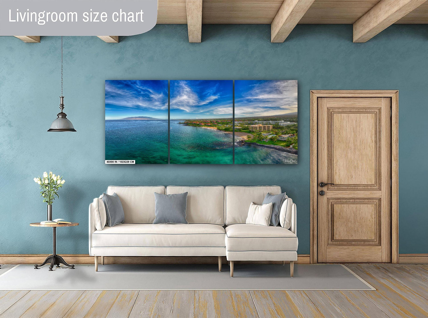 Maui Wall Art Metal Print – Wailea Photo Canvas | Tropical Palm Tree Wall Decor