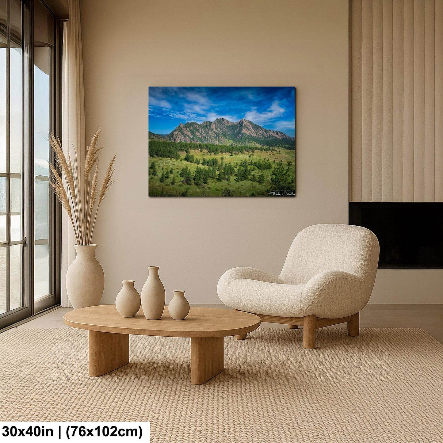 Boulder Flatirons Print - Large Landscape Wall Art | Ready To Hang Canvas