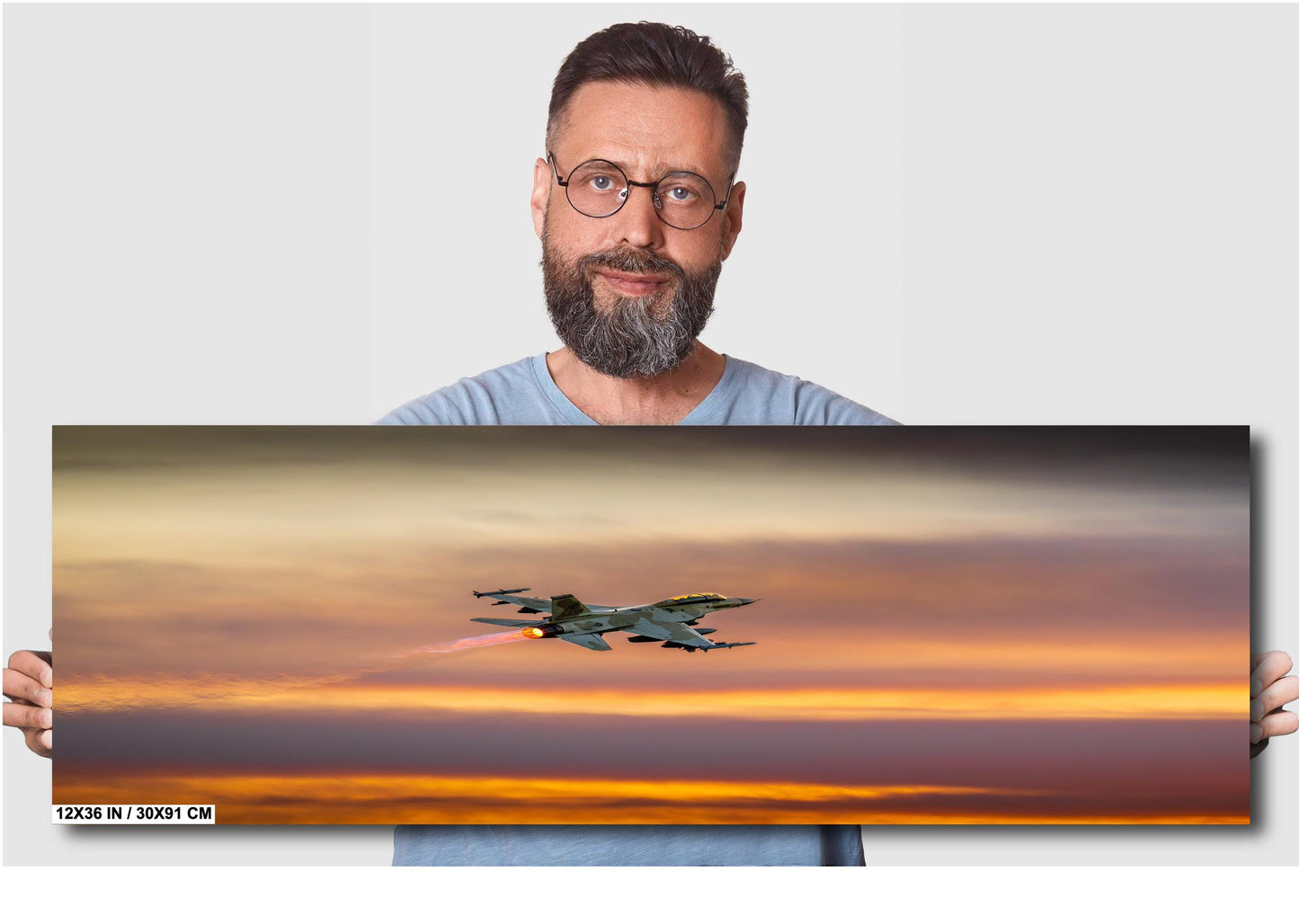 F-16 Wall Art - Fighter Jet Decor | Military Aircraft Art | Unique Home Artwork