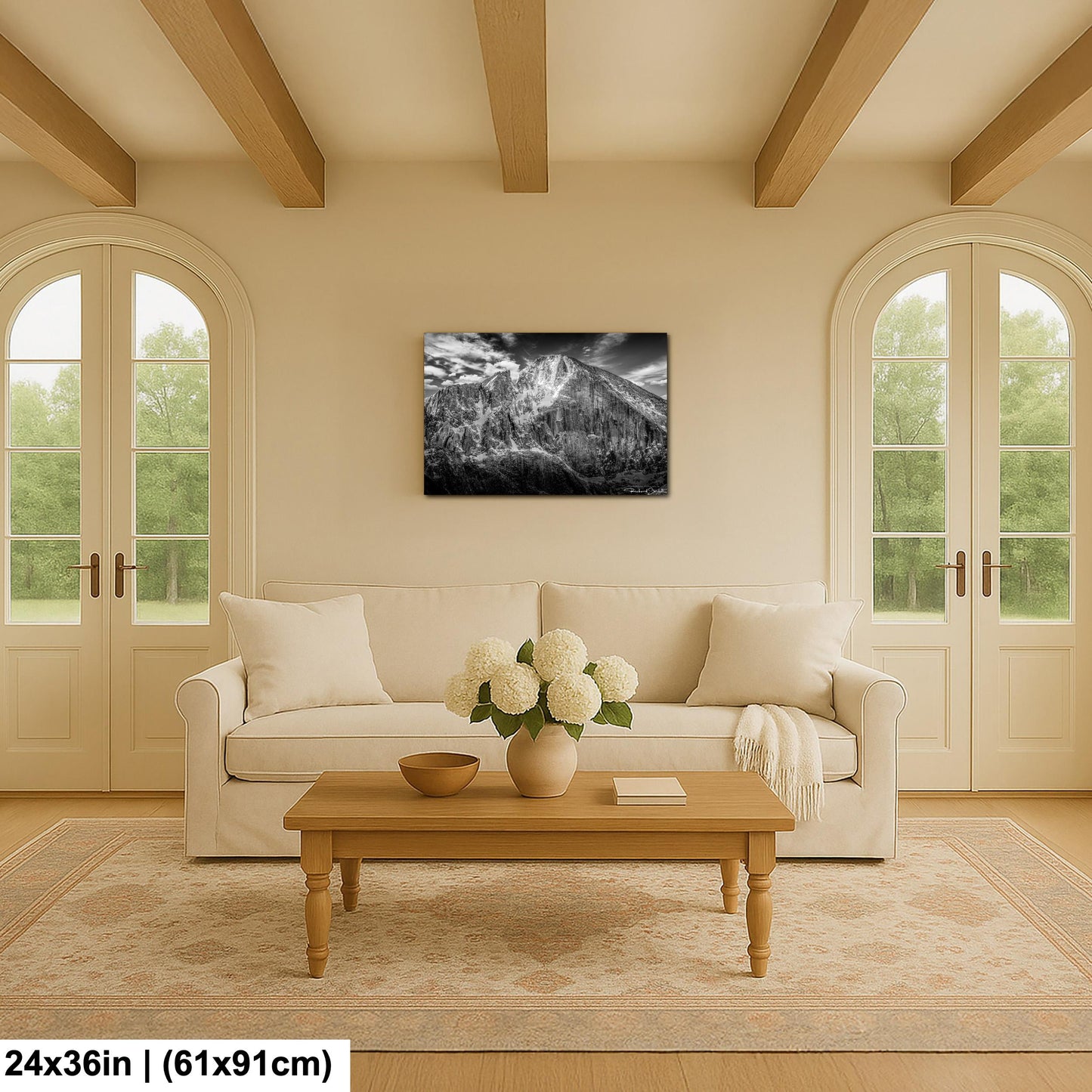 Rocky Mountain Wall Art – Longs Peak Print on Premium Photo Paper Canvas