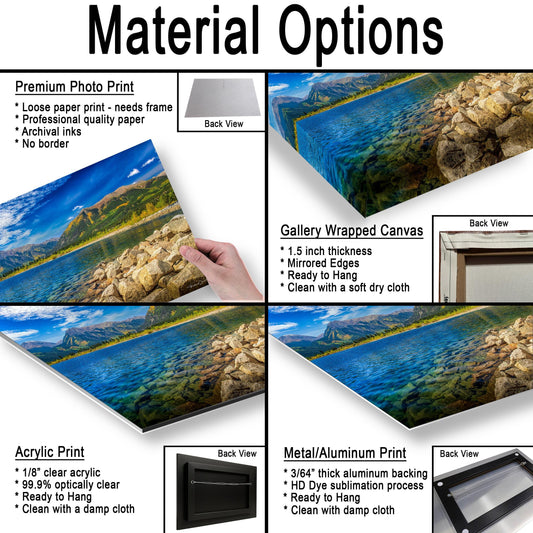 Twin Lakes Colorado Wall Art: Mountain Landscape Canvas or Metal