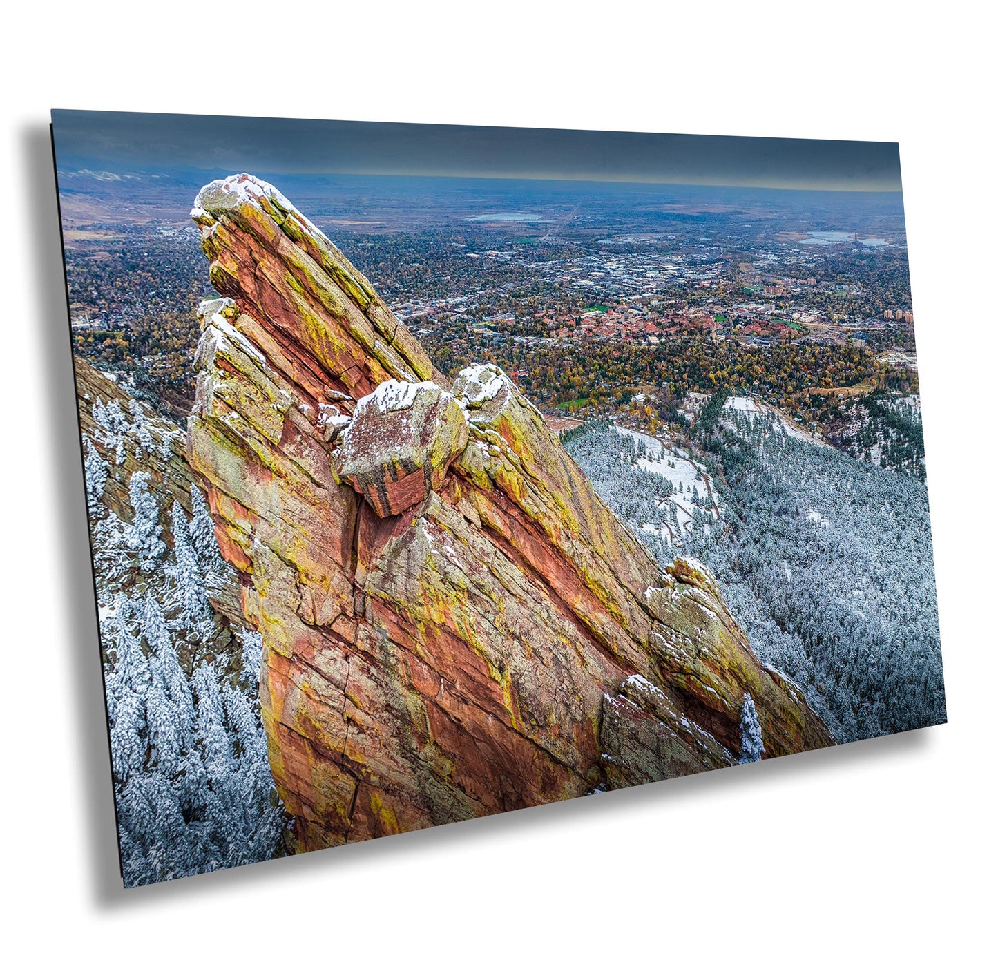 Boulder Flatirons Wall Art – Winter Mountain Print On Premium Photo Paper