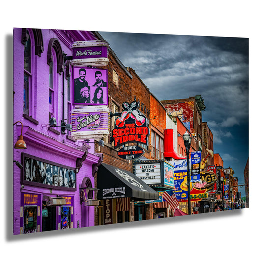 Nashville Wall Art Print - Downtown Music City Skyline Metal Photo Print