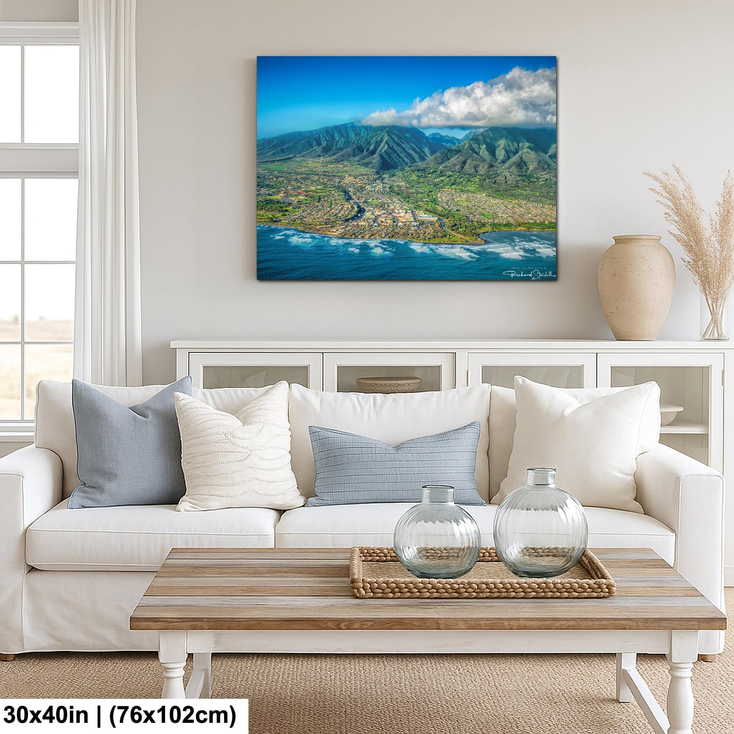 Maui Island Wall Art – Hawaii Landscape Art Coastal Home Decor Canvas Print