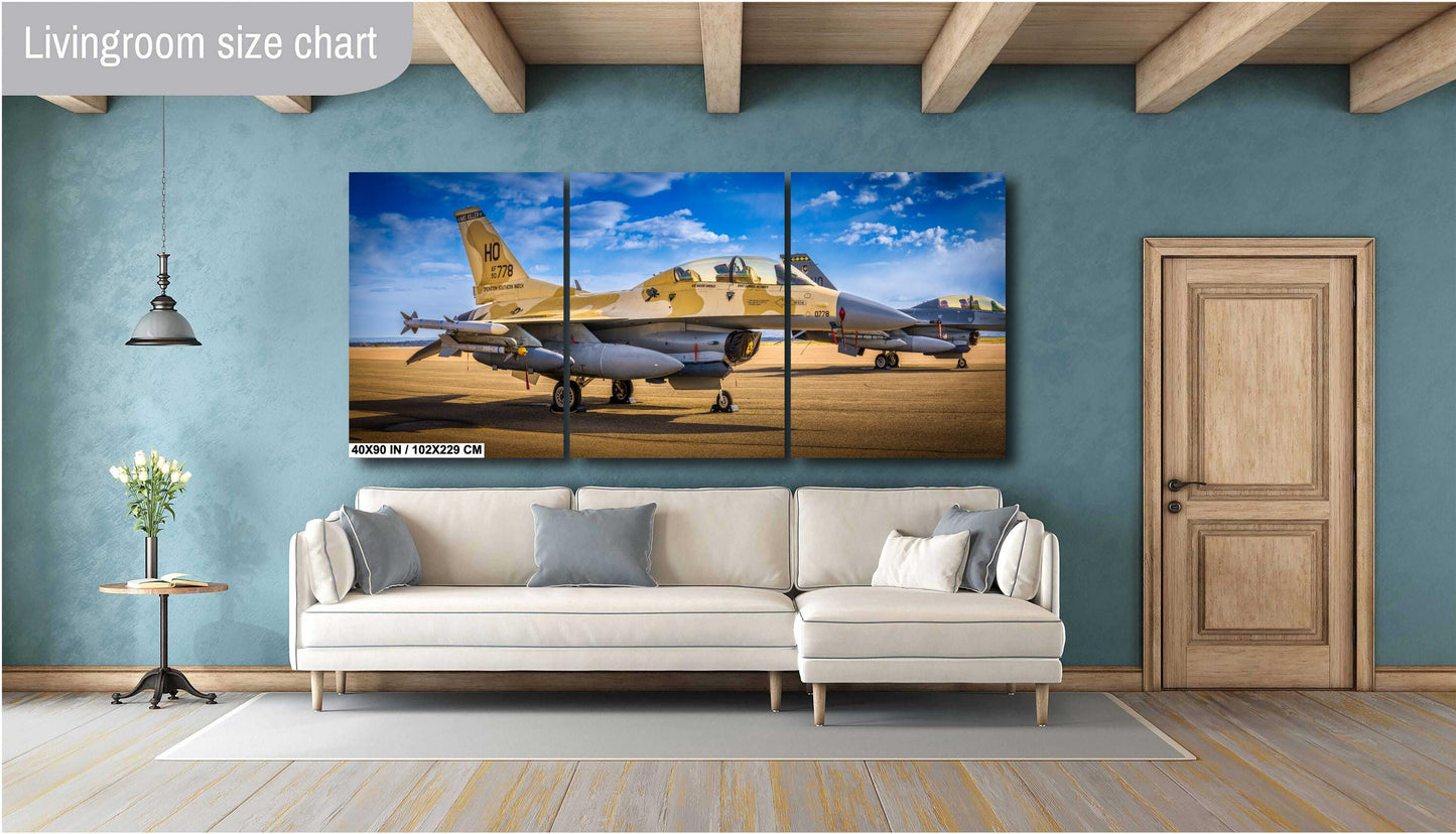 F-16 MIG Killer Wall Art - Fighter Jet Decor | Military Aircraft Canvas Print