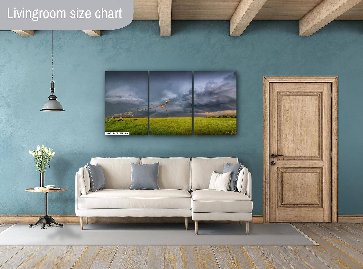 Stormy Sky Wall Art - Moody Landscape Print | Vivid Color Prints & Rainbow Photo