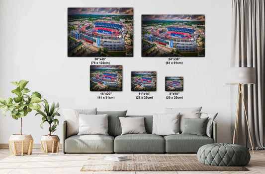 Tennessee Titans Wall Art - Nissan Stadium Print | NFL Team Decor, Game Day Poster