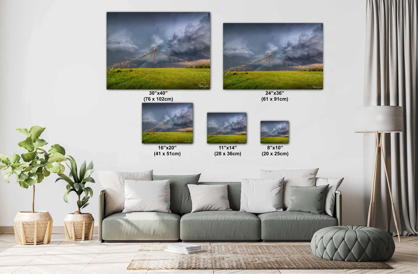 Stormy Sky Wall Art - Moody Landscape Print | Vivid Color Prints & Rainbow Photo