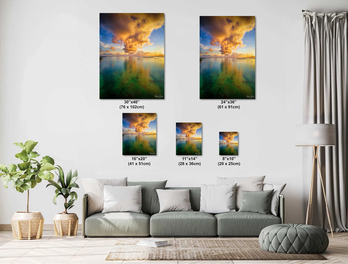 Florida Keys Wall Art – Tropical Seascape Decor | Sunset Ocean Print Canvas