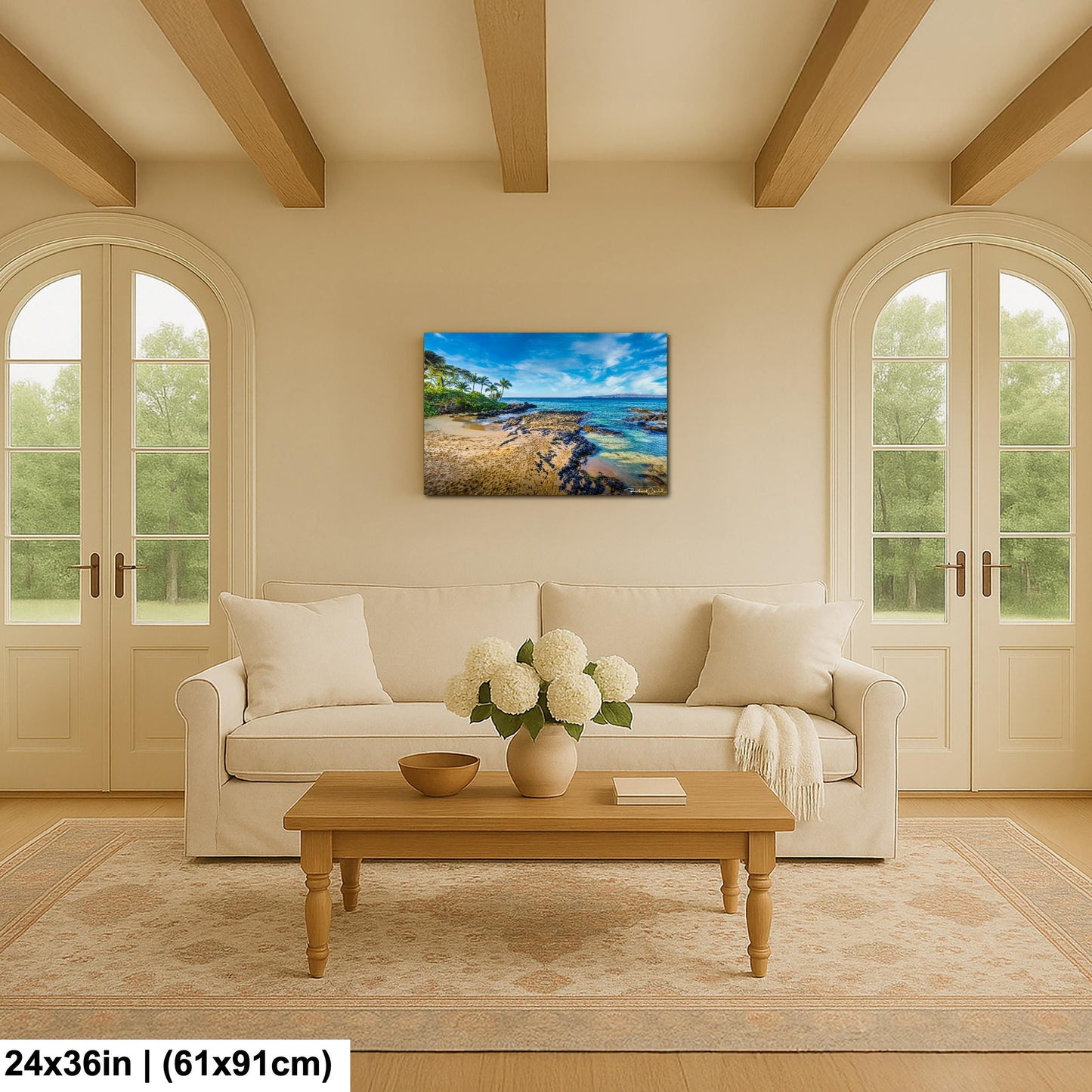 Maui Secret Beach Print - Sunrise Ocean Decor on Premium Photo Paper