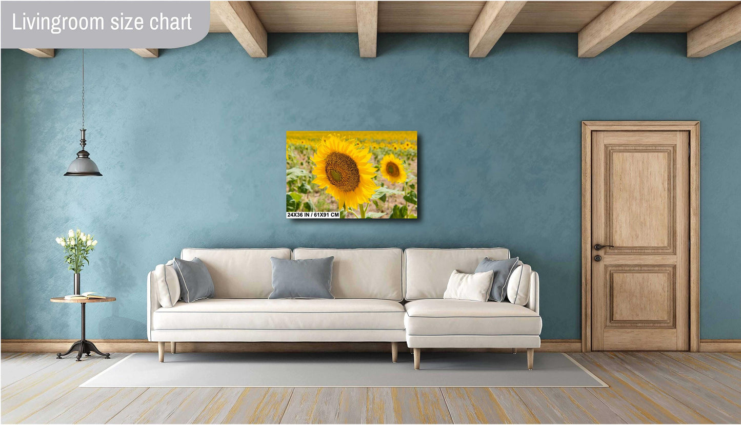 Sunflowers Photography Print - Vibrant Floral Wall Art | Acrylic, Canvas & Metal