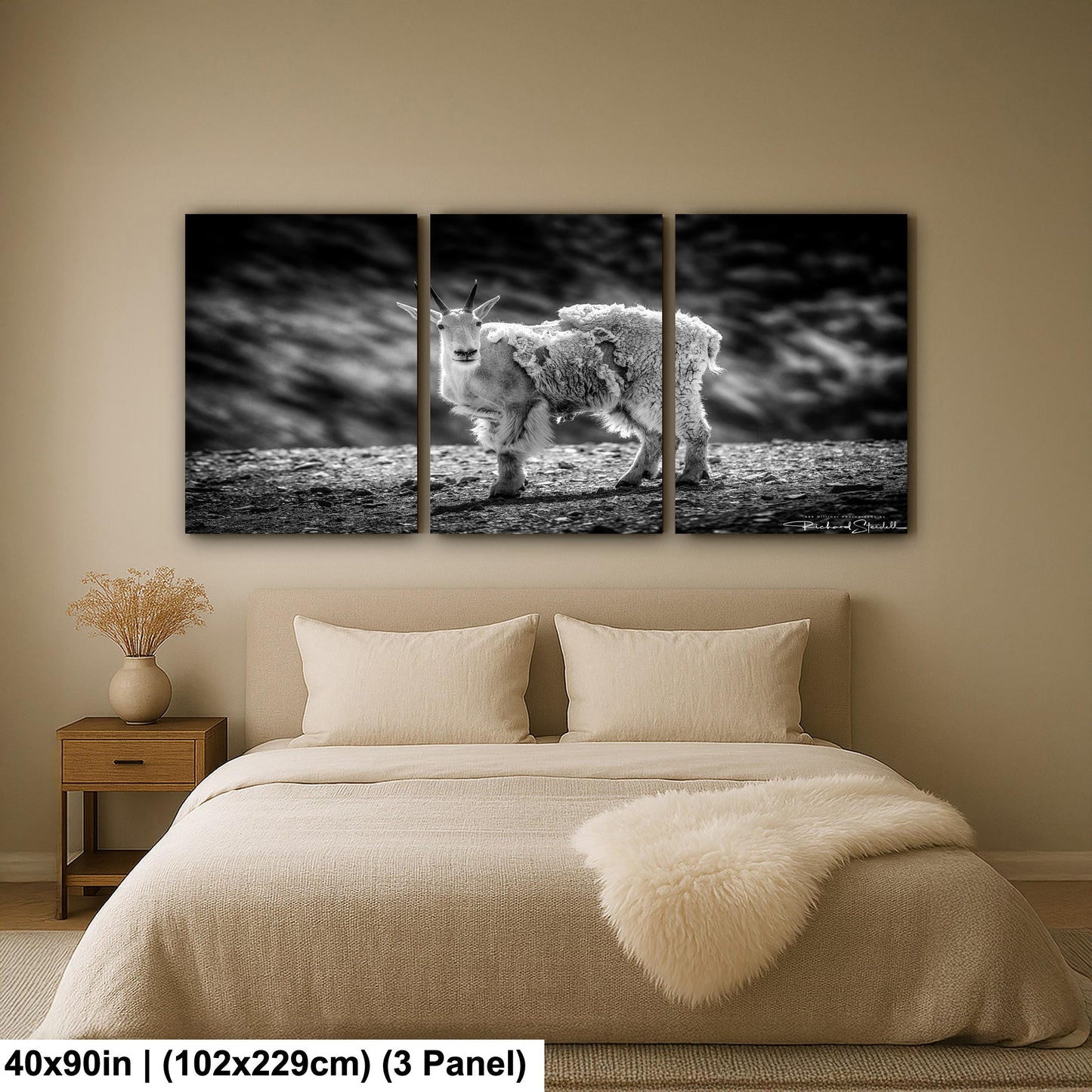 Mountain Goat Wall Art - Rustic Nature Decor | Ready to Hang Canvas Prints