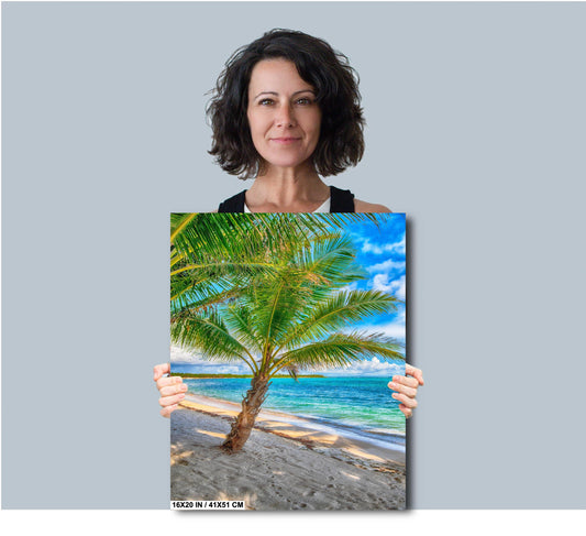 Palm Tree Wall Art – Tropical Palm Painting | Ready to Hang Canvas & Metal Print