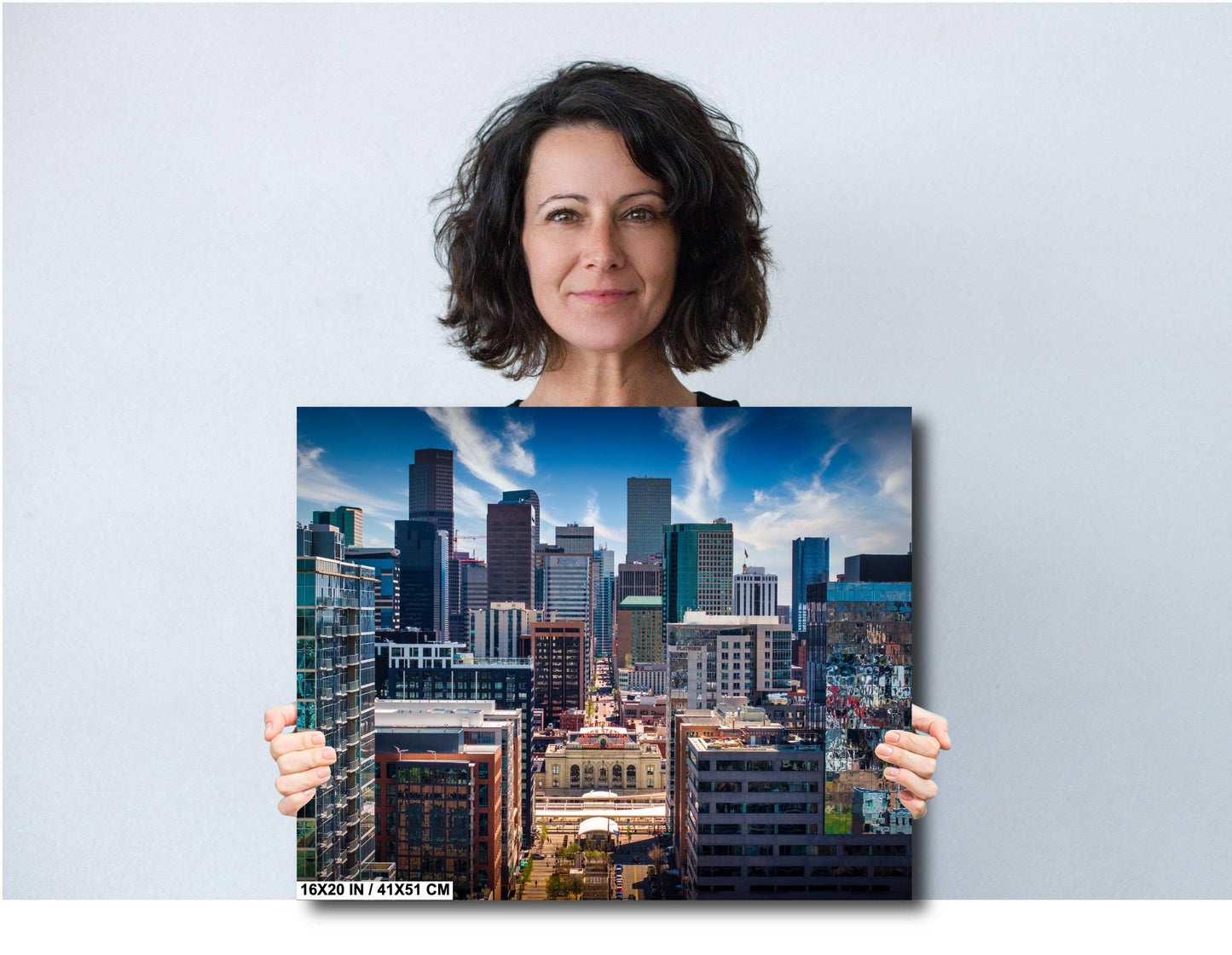 Denver Skyline Wall Art – Modern Cityscape Decor Featuring Union Station Print
