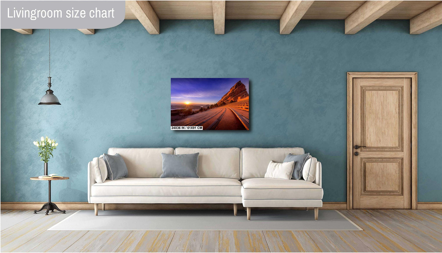 Red Rocks Landscape Print – Colorado Wall Art | Sunrise Canvas & Metal Photo