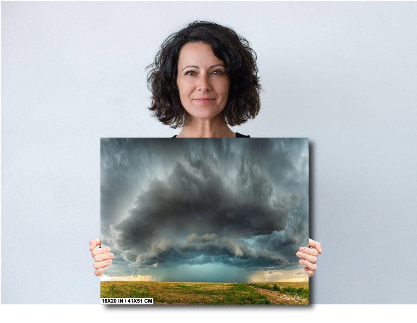 Supercell Storm Wall Art - Dramatic Storm Landscape Print | Ready To Hang Canvas