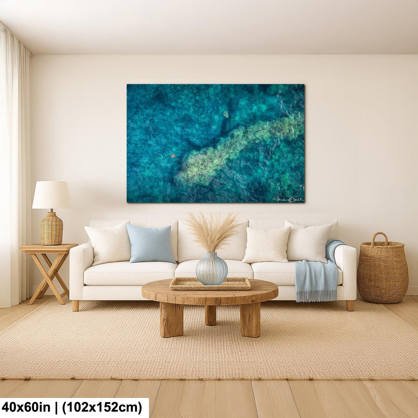 Sea Turtle Wall Art: Maui Ocean View - Tropical Coastal Decor