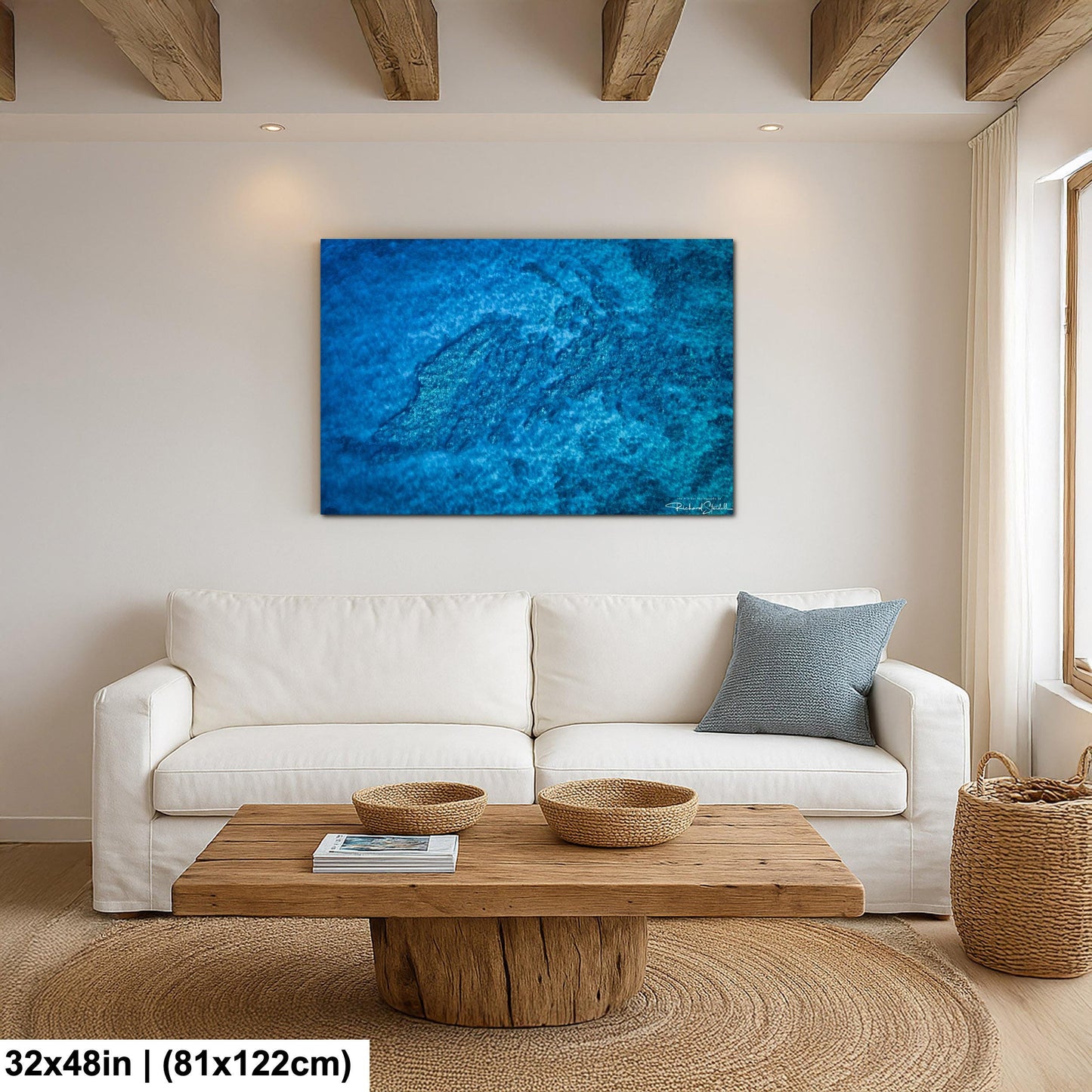 Ocean Reef Photography: Aerial Beach View - Vibrant Coastal Art