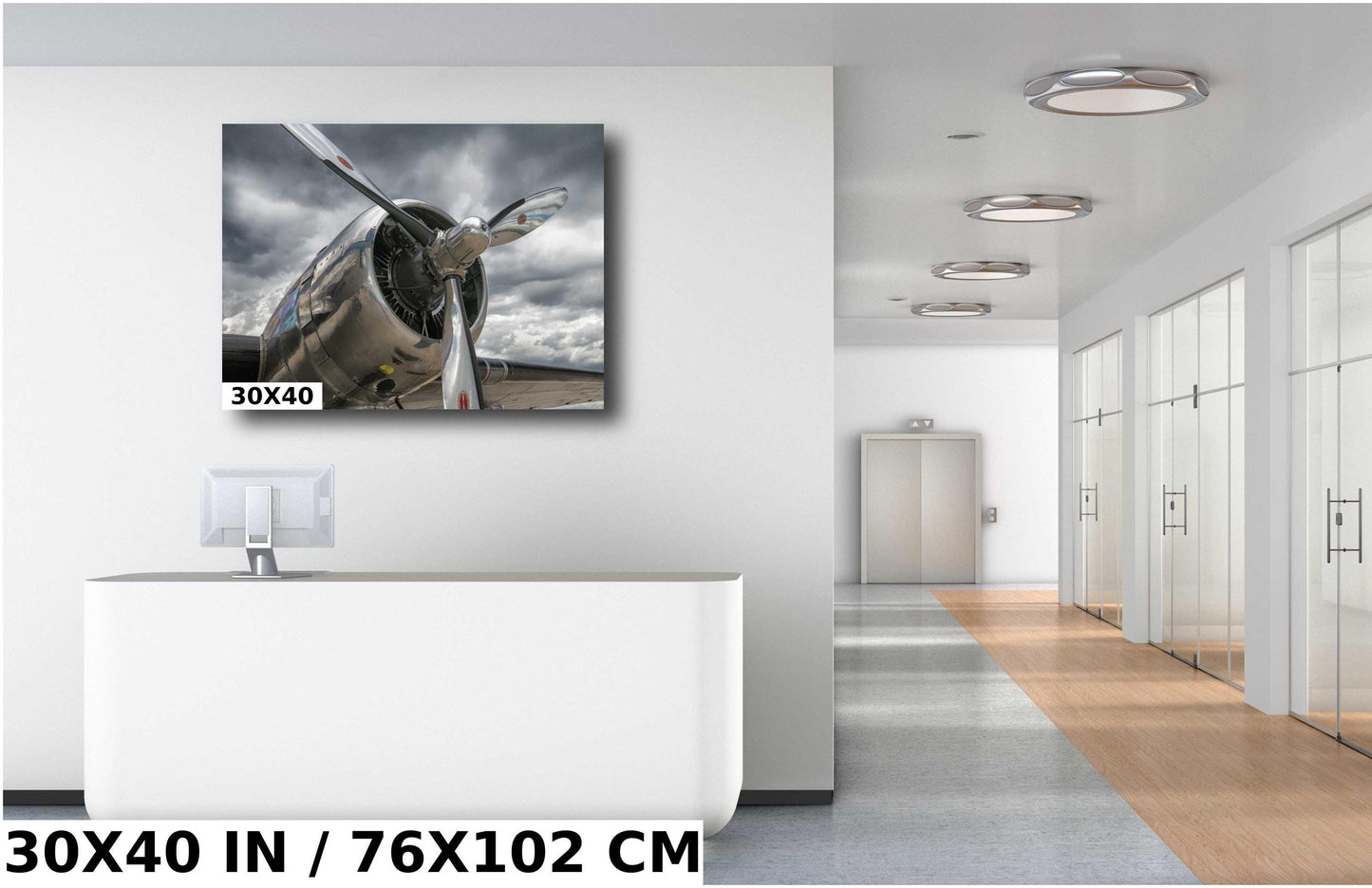 DC3 Plane Wall Art - Vintage Airplane Decor | Ready to Hang Canvas Print