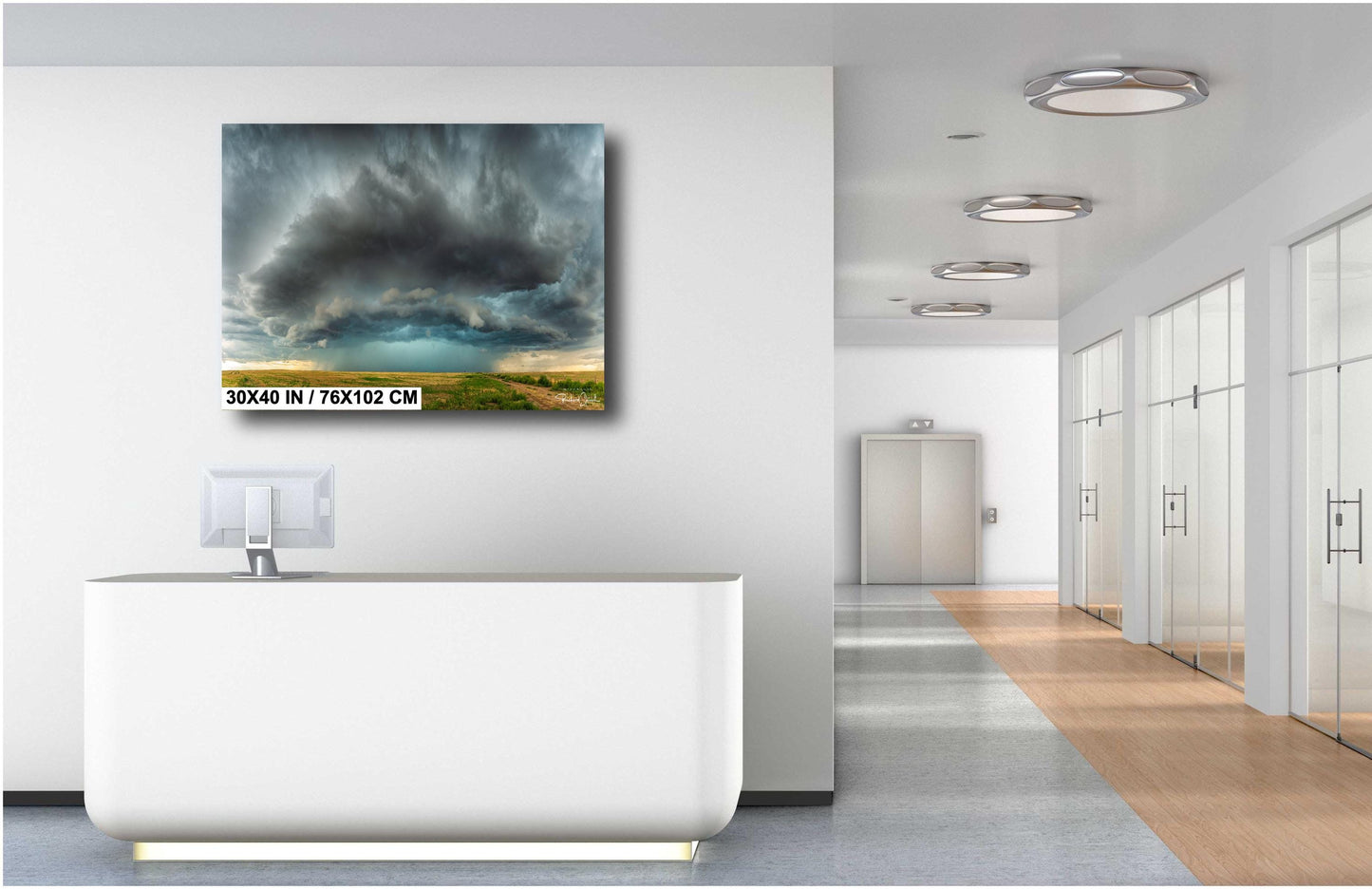 Supercell Storm Wall Art - Dramatic Storm Landscape Print | Ready To Hang Canvas