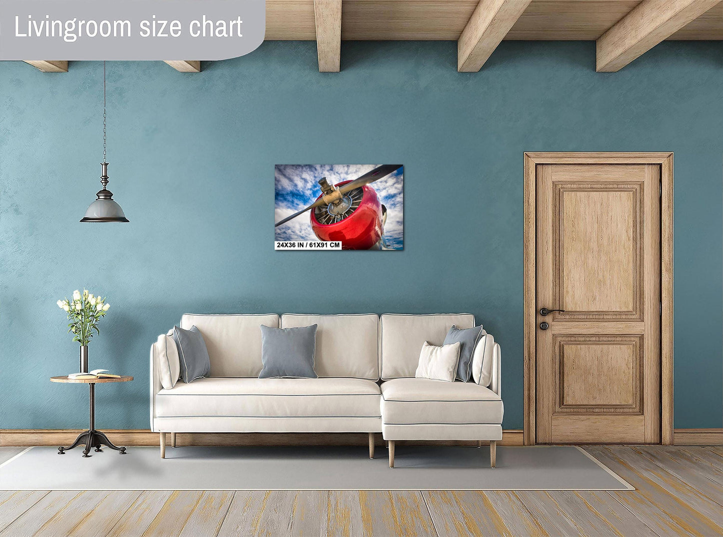 Vintage Airplane Canvas - DC-3 Military Aviation Art | Ready To Hang Canvas Print