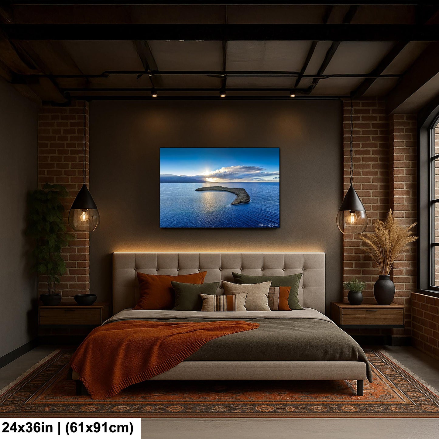 Hawaii Wall Art Print: Molokini Crater Sunrise - Coastal Landscape