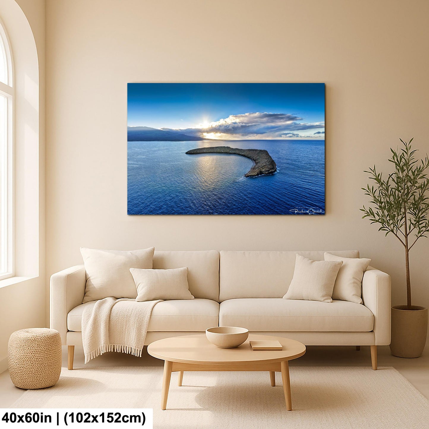Hawaii Wall Art Print: Molokini Crater Sunrise - Coastal Landscape