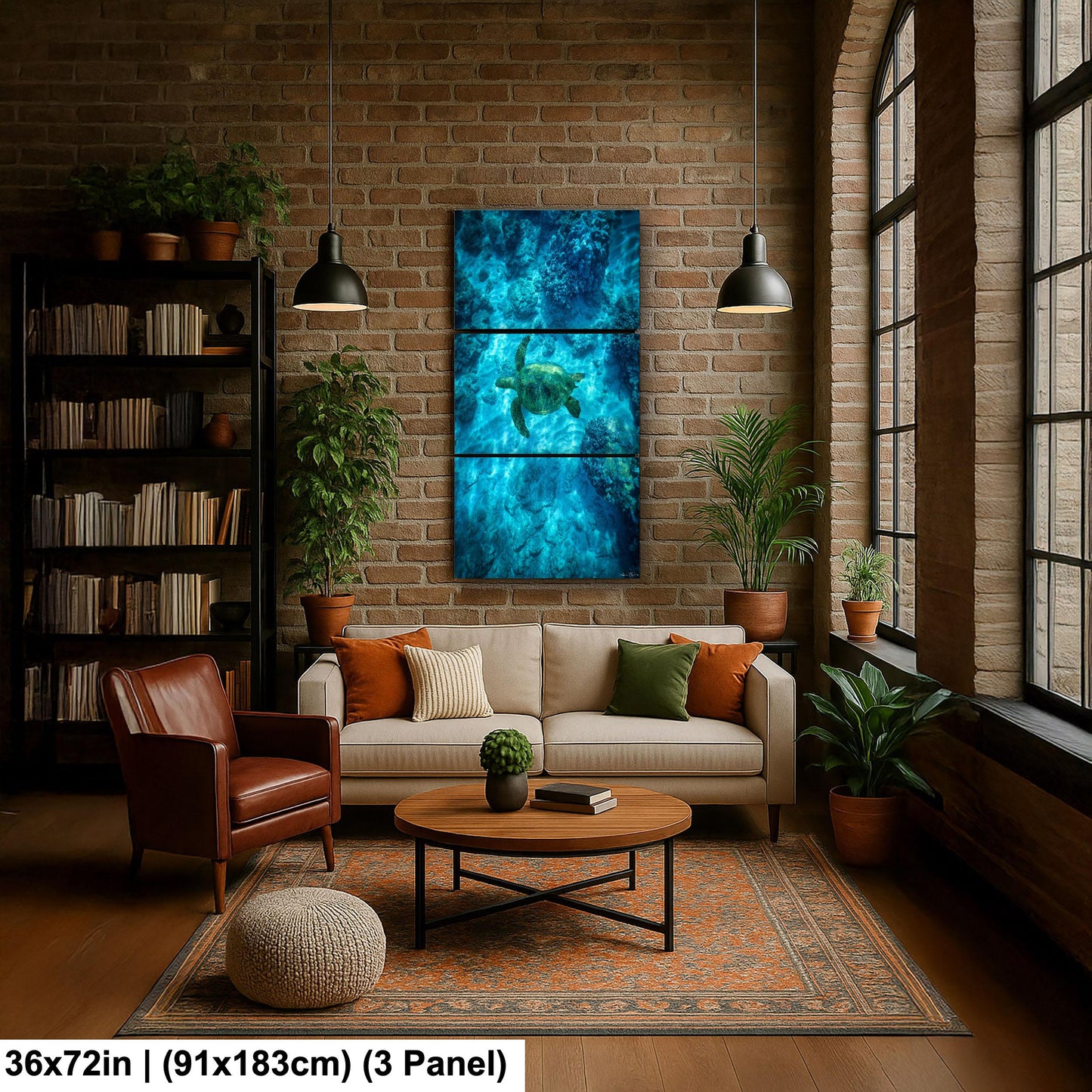 Sea Turtle Wall Art: Maui Ocean View - Tropical Coastal Decor