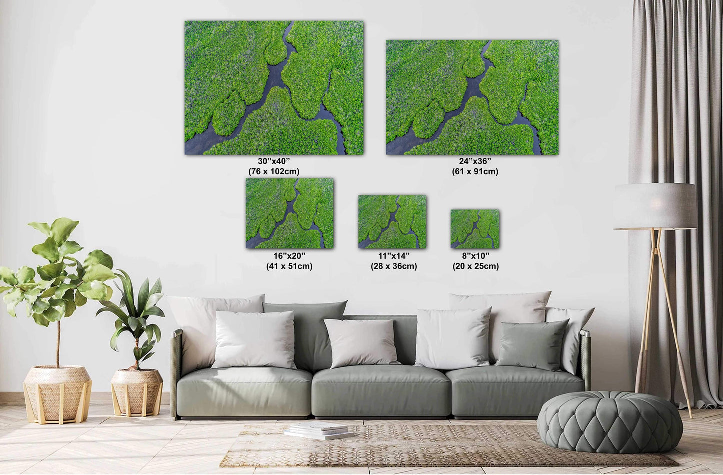 Aerial Mangrove Wall Art - Nature Photography Canvas | Eco-Friendly Tropical Décor