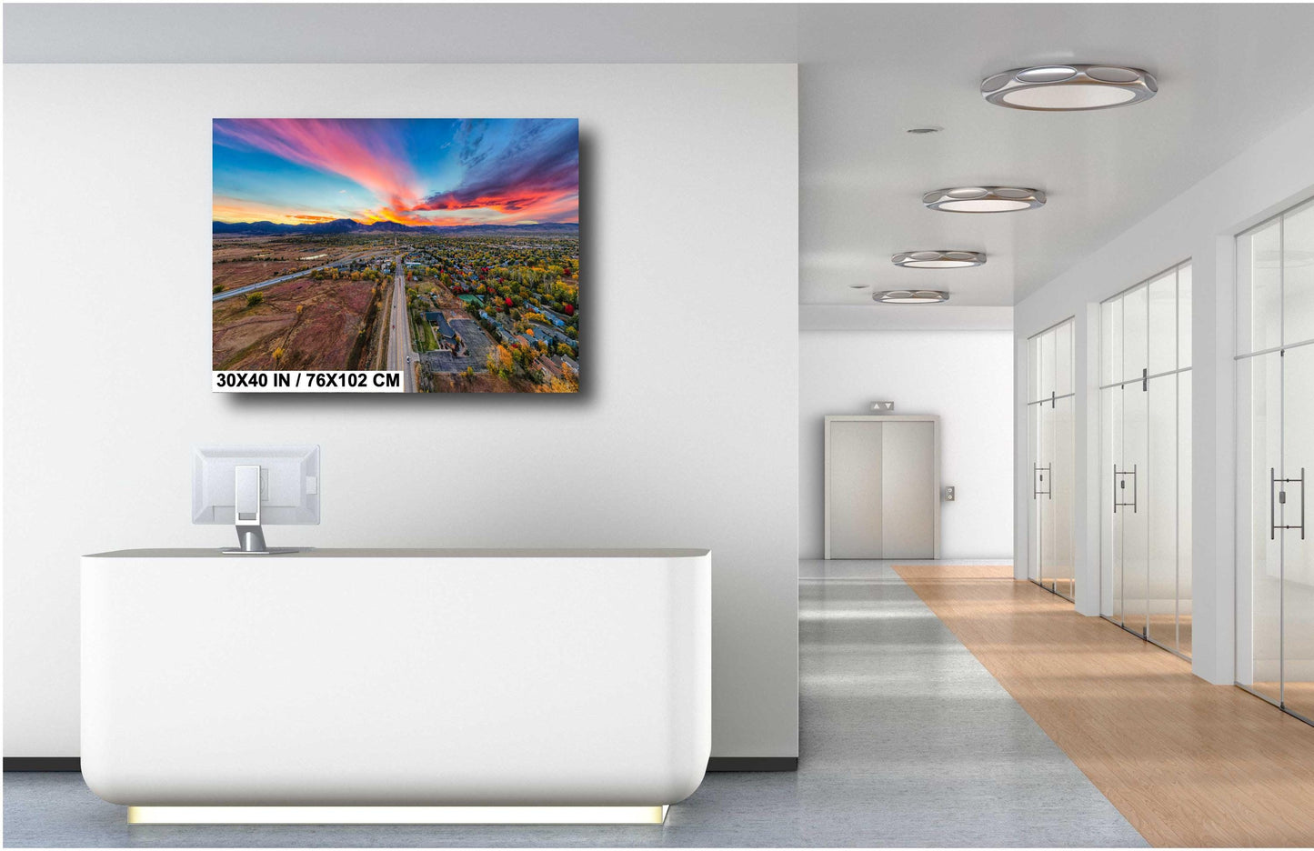 Boulder Sunset Wall Art – Flatirons Canvas Print | Autumn Mountain Decor