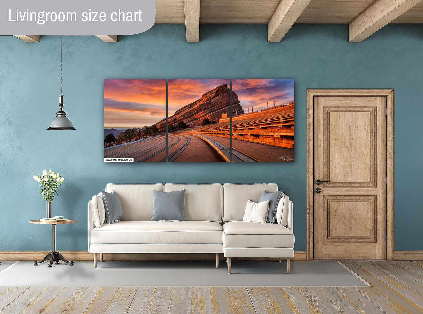 Red Rocks Wall Art - Colorado Landscape Print | Sunrise Photo Canvas & Metal Prints