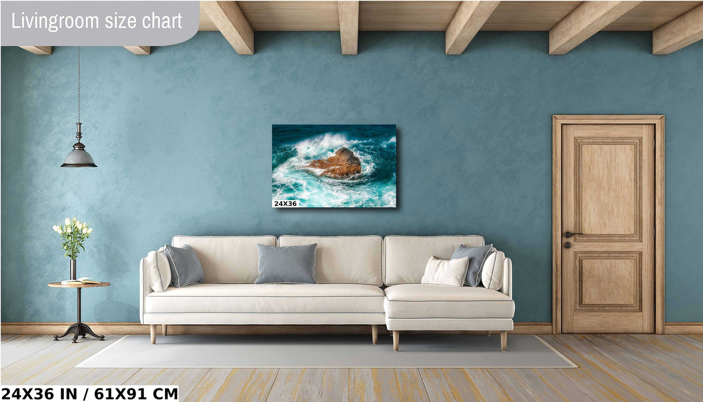 Ocean Wall Art - Coastal Decor | Nautical Beach Poster & Wave Photography Print