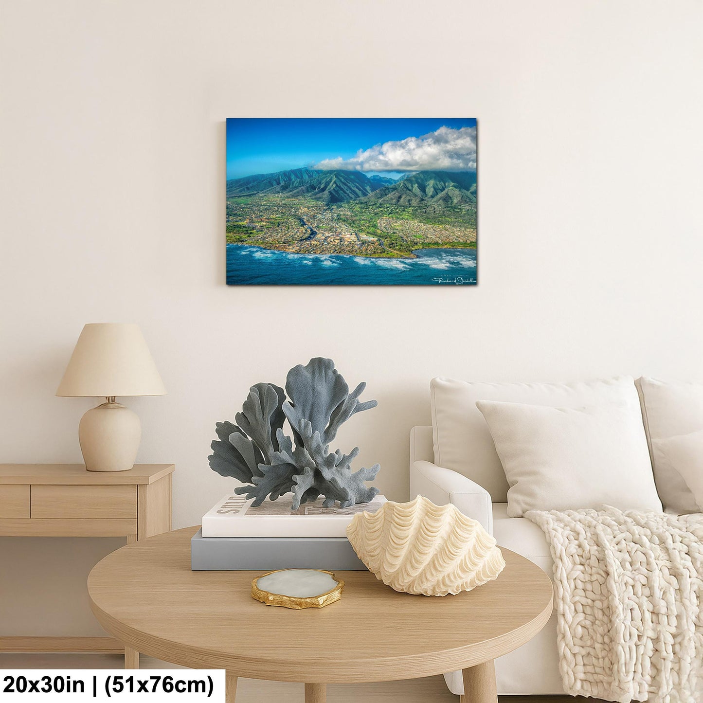 Maui Island Wall Art – Hawaii Landscape Art Coastal Home Decor Canvas Print