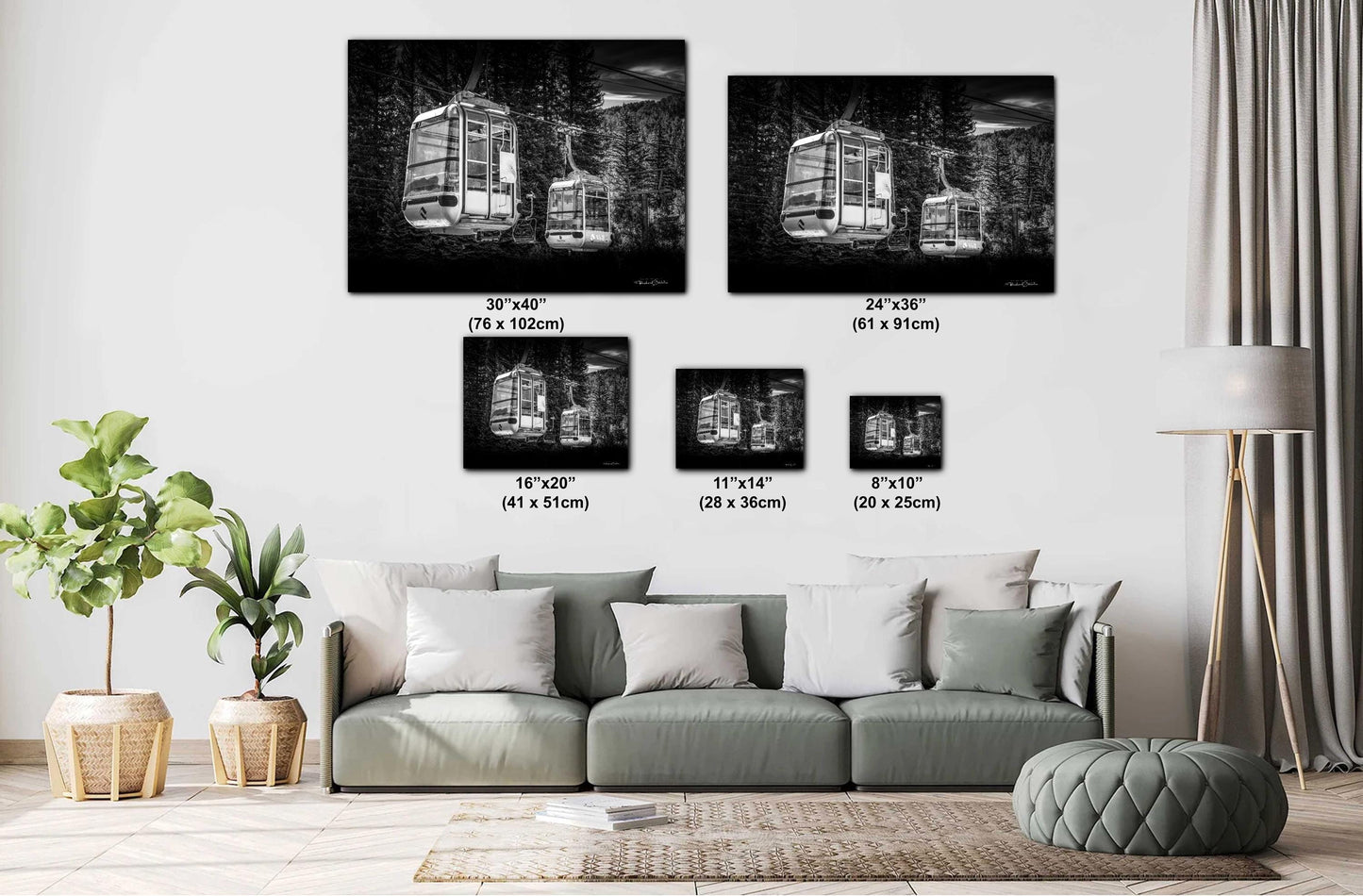 Vail Ski Lift Art – Black and White Print | Canvas, Metal & Acrylic Wall Decor