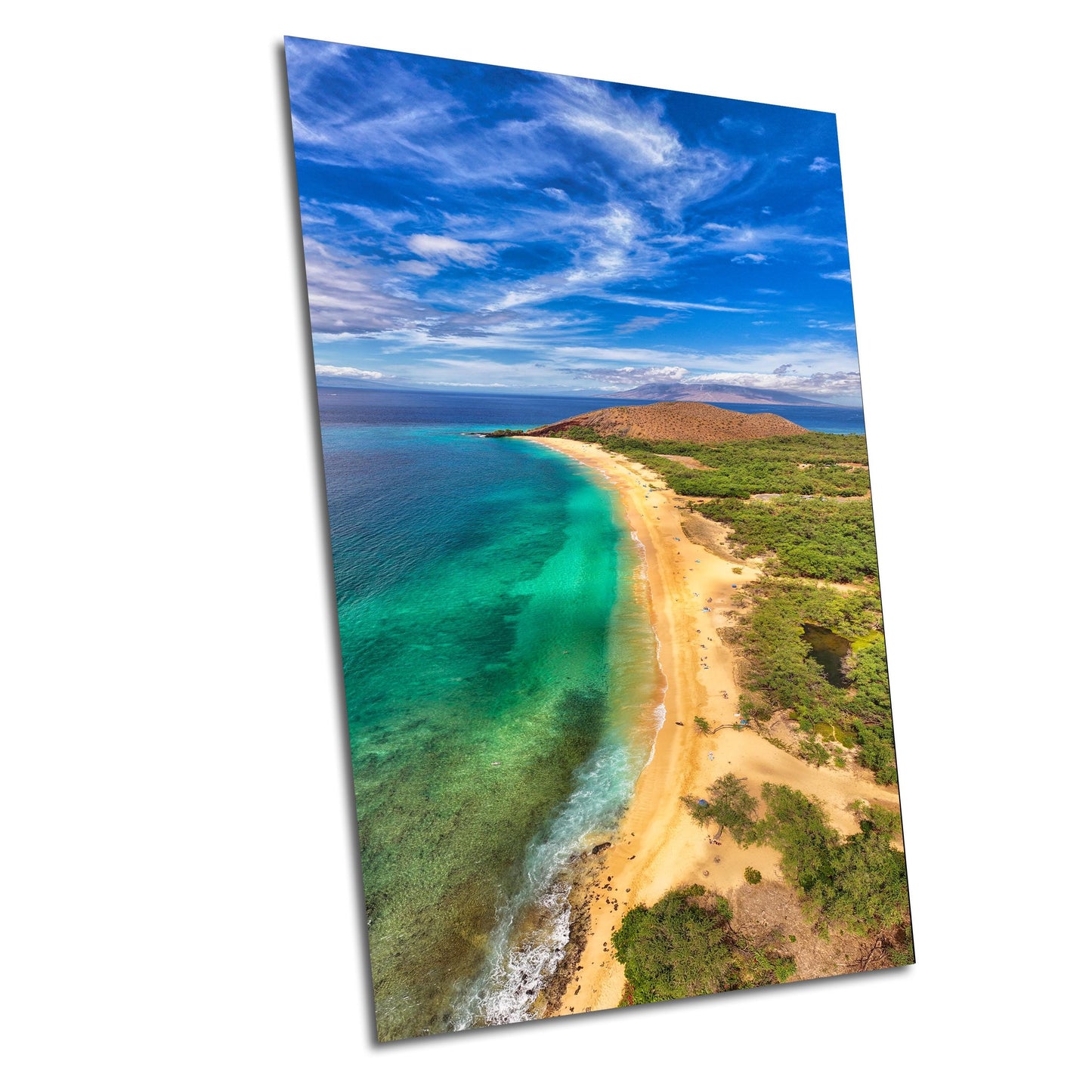 Maui Wall Art - Big Beach Metal Canvas | Hawaii Coastal Decor | Tropical Home Decoration