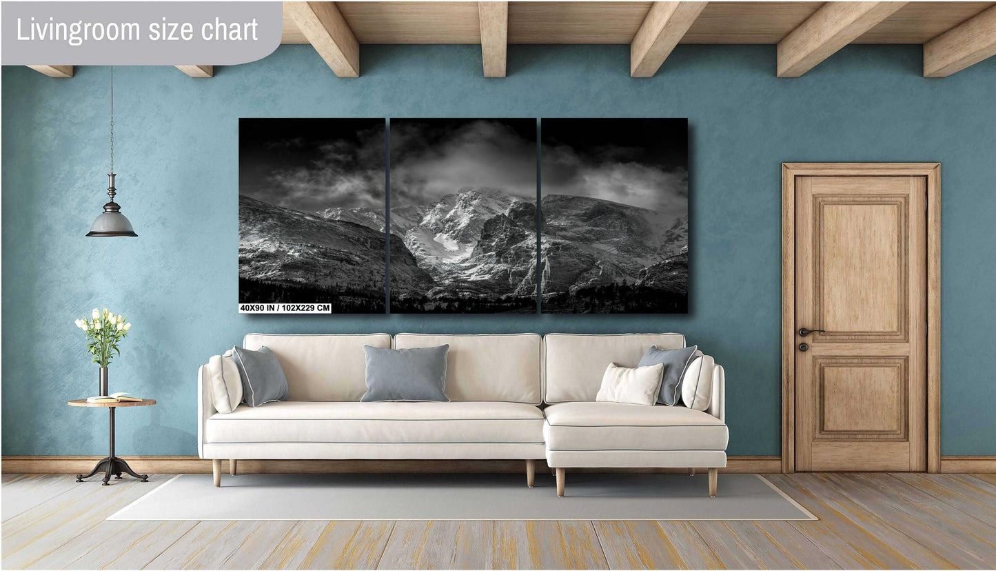 Rocky Mountain Wall Art - Vibrant Mountain Landscape Print | Ready to Hang Canvas