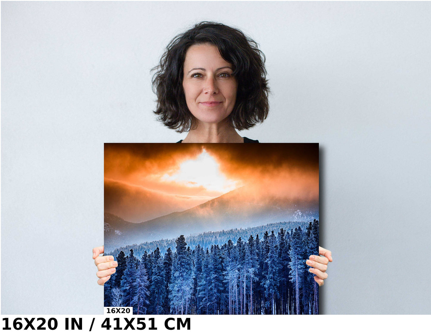 Mountain Sunrise Wall Art - Scenic Nature Landscape Decor | Ready to Hang Canvas