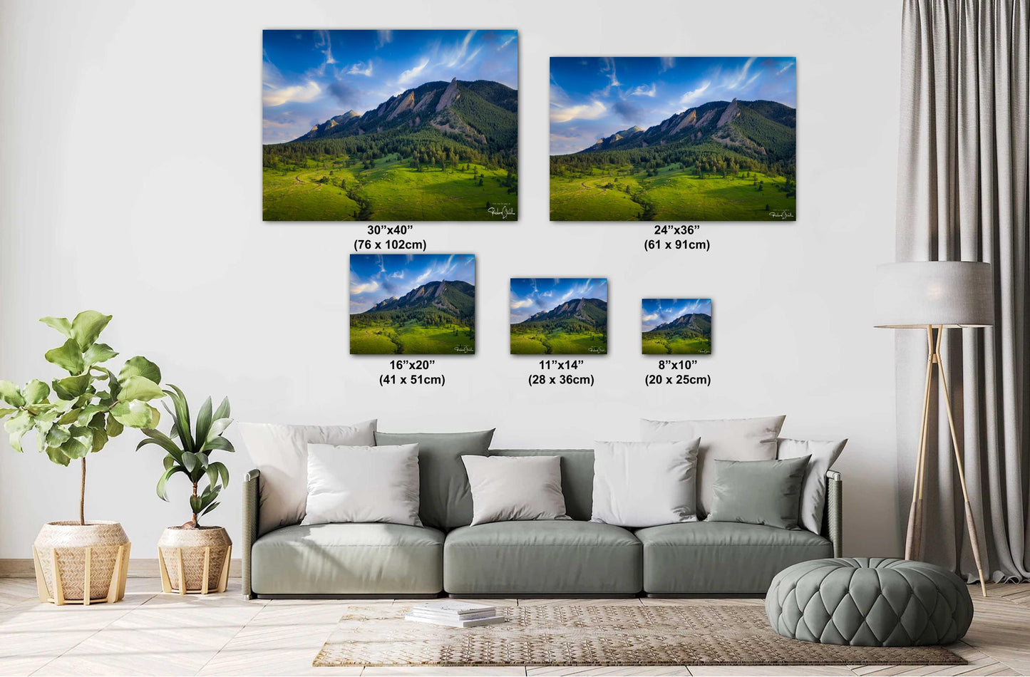 Boulder Flatirons Sunset – Colorado Canvas Art | Mountain Wall Decor Print